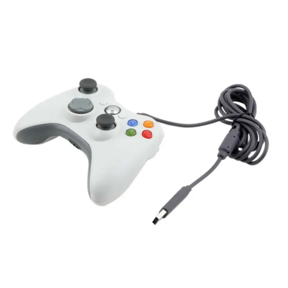 Белый USB проводной геймпад для Microsoft Xbox 360 консоль проводной контроллер Джойстик Черный Белый Красный Синий для ПК игровой джойстик - Цвет: Белый