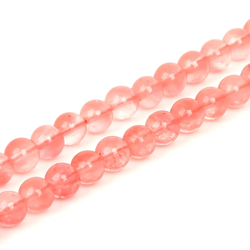 Natural Stone Beads 4/6/8/10 Rose Pink Quartz Crystals Round Loose Watermelon For Jewelry Making DIY Necklace Bracelet | Украшения и