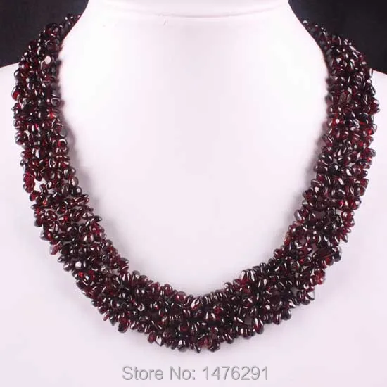 Ожерелье из бусин с натуральным гранатом прядь 18 дюймов | Украшения и аксессуары