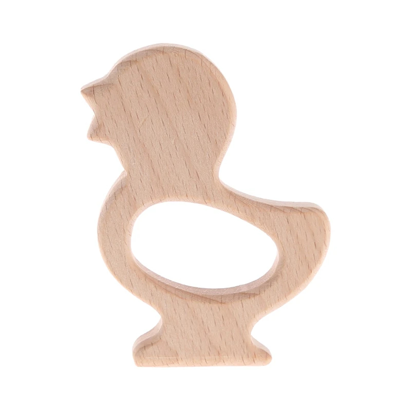 Прорезыватель для зубов ручной работы из натурального дерева в форме животного