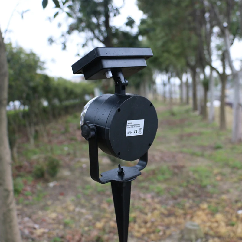 Светодиодный проектор на солнечной батарее диско лазерный светильник меняющий