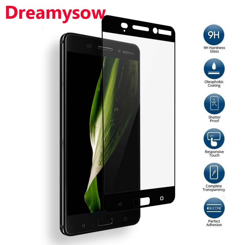 Dreamysow полное покрытие закаленное стекло для Nokia 6 5 3 Закаленное Защитное Nokia6 8 7 2