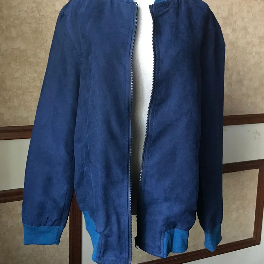 Мужская замшевая уличная зимняя куртка на молнии теплая верхняя одежда мужская