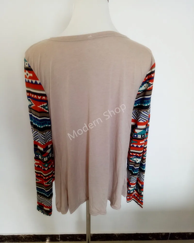 Women Long Cardigan Nice Trendy Winter Knitted Sweater Open Stitch Sleeve Cardigans Casual Aztec Striped Print Tops |