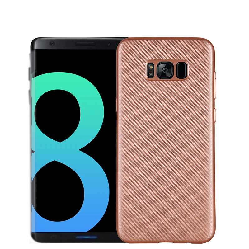 Carbon fiber silicone case for samsung galaxy s8 s8+ plus funda coque hoesje soft tpu cover kryt tok etui carcasa kilifi |