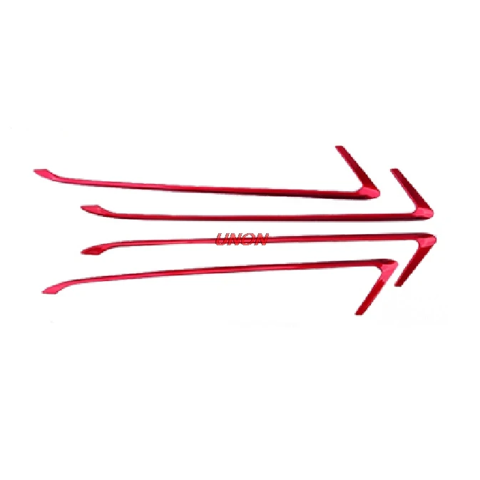 Passion red 4pcs Внутренняя отделка двери автомобиля для honda Fit- 3-го поколения honda jazz полоса формовочная крышка комплект отделка - Название цвета: Passion red 4pcs