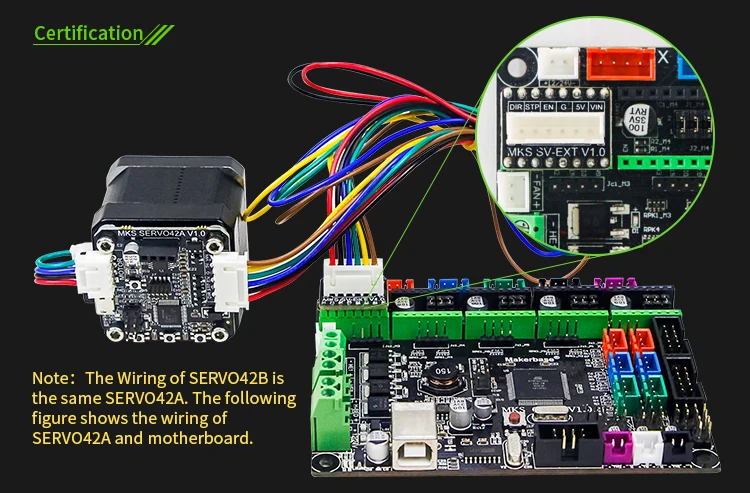 Makerbase MKS SERVO42B 3D принтер замкнутый контур шаговый двигатель сервопривод шаговый двигатель SMT32 замкнутый контур контроллер двигателя для Nema 17