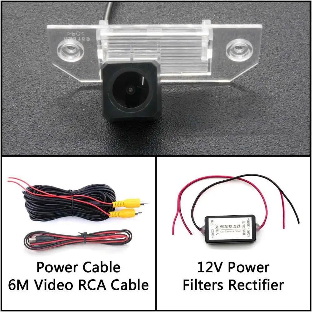 Camera With Filter Full HD резервная камера заднего вида для Ford Mondeo C-Max Focus/Focus 2 Fiesta S-MAX Автостоянка ЖК-зеркало монитор - Название цвета: Camera With Filter