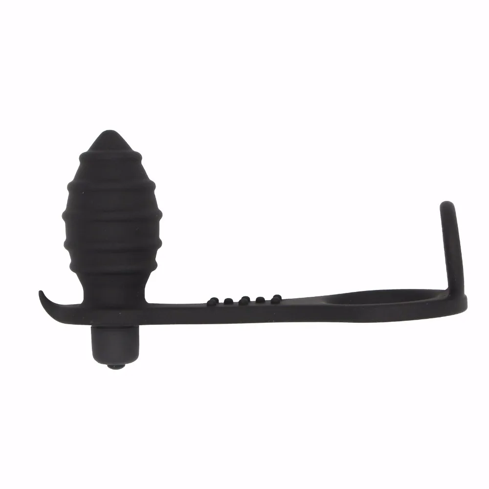 YEMA силиконовый член двойной пенис кольца Анальная пробка Вибратор массажер