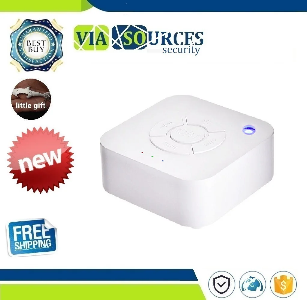 Белая шумовая машина USB перезаряжаемая таймизированная отключение сна звуковая