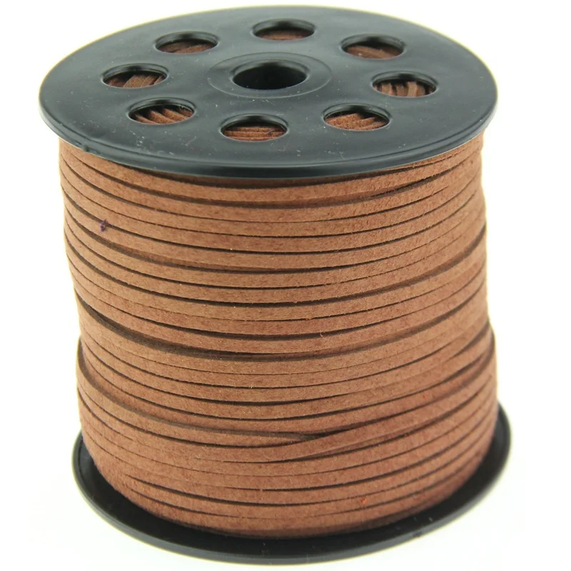 Бархатная коричневая веревка из искусственной замши 2 5 мм 3 метра| |