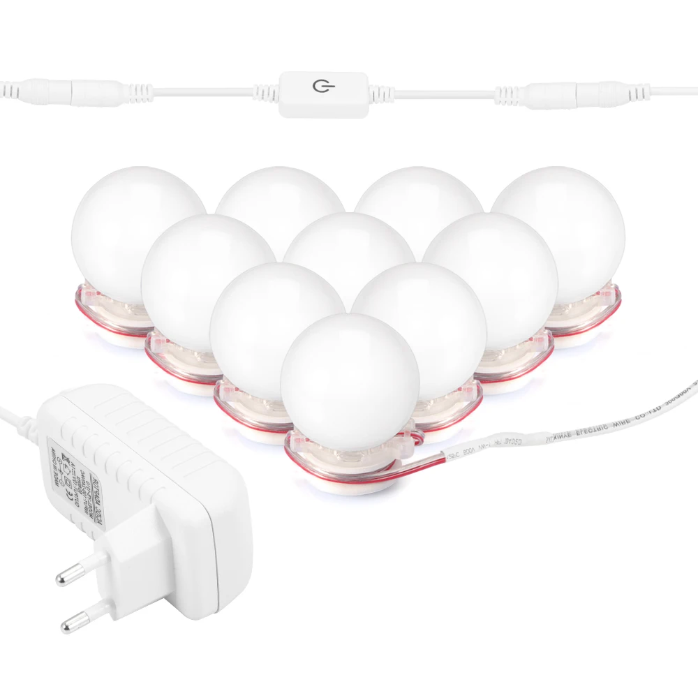 Konesky Led косметическое зеркало для макияжа Голливуд DIY лампа Светодиодная струна
