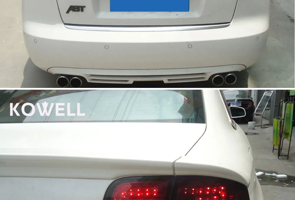 KOWELL автомобильный Стайлинг для AUDI A4L задних сигнальных огней, 2005-2008 для A4L светодиодный задний фонарь DRL+ тормоз+ Парк+ сигнал светодиодный свет