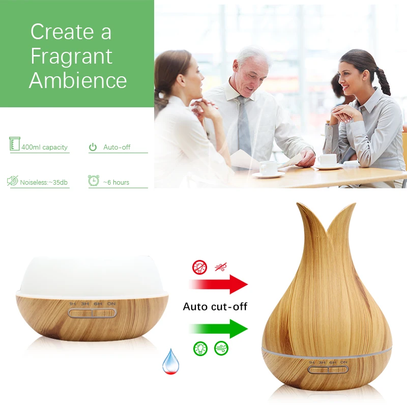 JTH-029 Aroma Essential Oil diffuser Ultrasonic Cool Mist Humidifier Air Purifier 7 Color LED Night light for Office Home | Бытовая