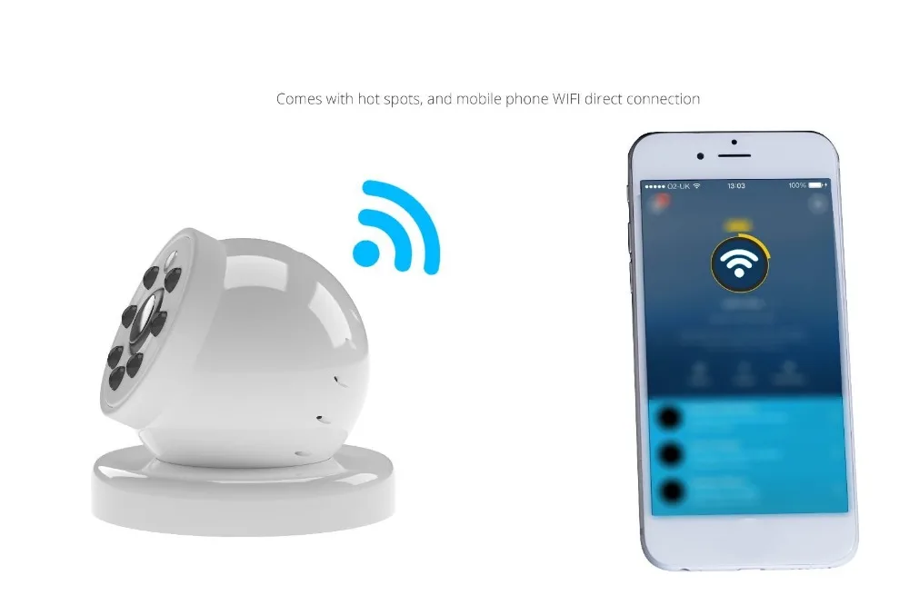 Беспроводная 720/1080P WIFI IP камера с точкой доступа и углом обзора 140 градусов|Камеры