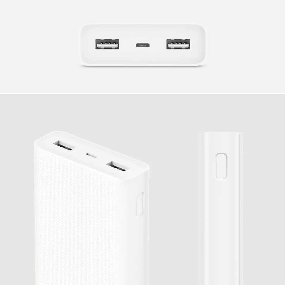 Xiaomi Mi power Bank 2 way QC 3 0 20000 mAh Внешнее зарядное устройство USB 2A Dual для телефона 5 V/9 V/12 V 18