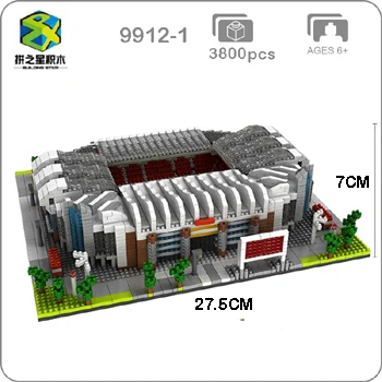 duplo футбольный старый Траффорд Camp Nou Bernabeu San Sir стадион Реал Мадрид Барселона клуб алмазное здание подарочные игрушечные блоки - Цвет: Old Trafford Stadium