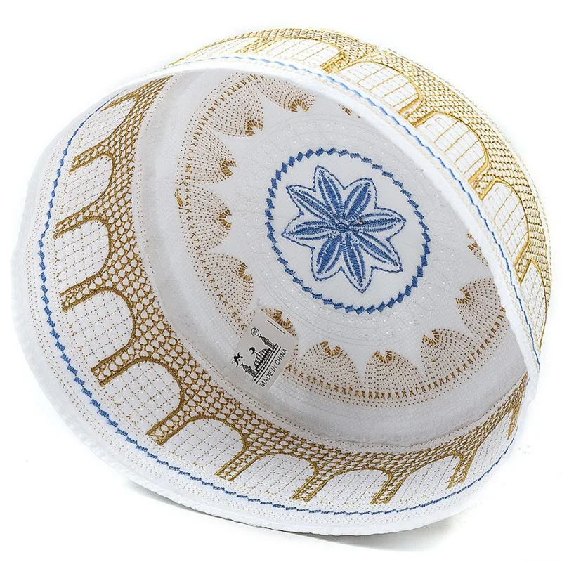 Саудовская Аравия мужские Moslim молитвенные шляпы исламский еврей шляпа Je Kippah шапочки индийский головной убор Topi Kufi намаз шапочка Musulman