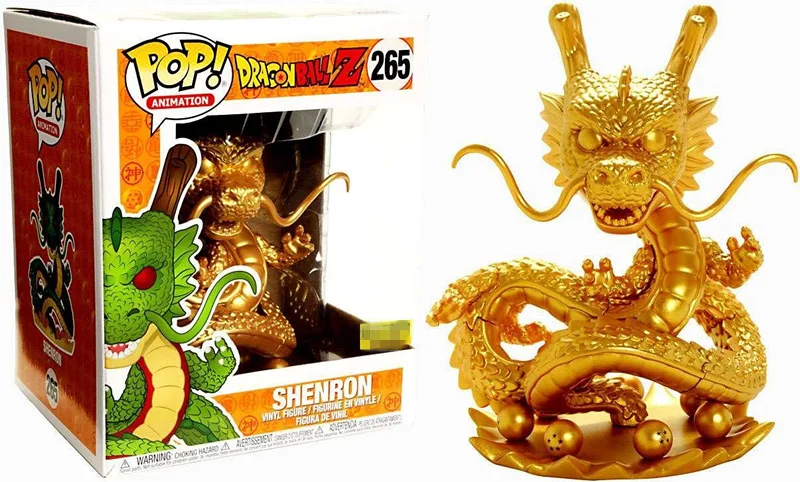 Эксклюзивные " Funko pop официальные аминовые галактические игрушки Dragon Ball Z-Shenron Gold#265 Коллекционная Виниловая фигурка модель игрушки