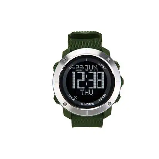SUNROAD Мужские Цифровые спортивные часы-Бег Плавание Туризм Альпинизм Reloj водонепроницаемые секундомер наручные часы секундомер таймер - Цвет: FR1001B-Geen