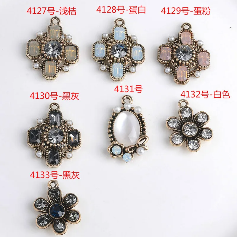 50 шт./лот полимерные хрустальные цветы подвески Подвески для изготовления
