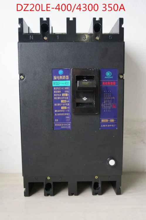 

Three phase four wire earth leakage circuit breaker DZ20LE-400/4300 4P/350A black