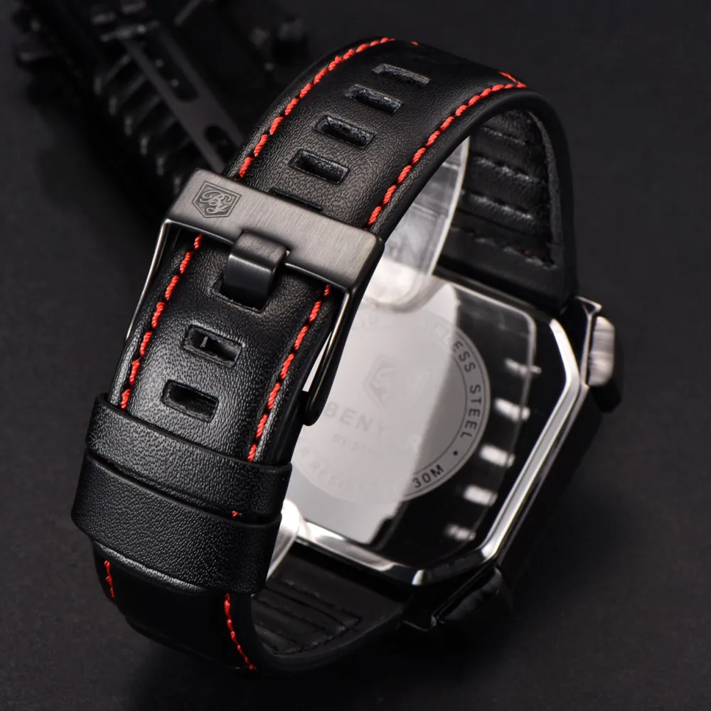 BENYAR Брендовые Часы Reloj Hombre для мужчин модные водостойкие кожаные кварцевые часы спортивные Relogio Masculino erkek коль saati