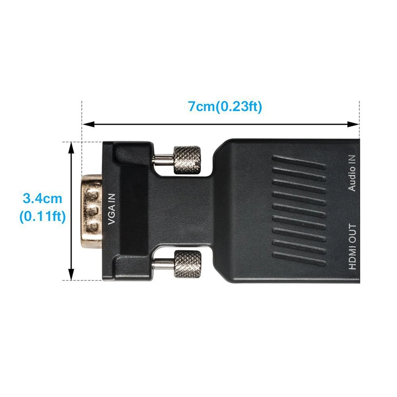 Amkle VGA в HDMI адаптер конвертер папа Женский 1080P видео с аудио кабель питания для ПК