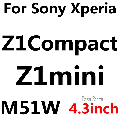 For Sony Z1Compact Премиум HD 9H 2.5D Закаленное стекло Защитная пленка для sony Xperia Z Z1 Z2 Z3 Z3 Z4 Z5 Compact mini sklo чехол - Цвет: For Sony Z1Compact