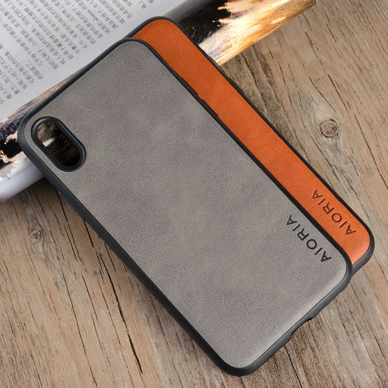 case for iphone x xs max xr funda Luxury Vintage leather skin with soft silicone cover coque capa | Мобильные телефоны и