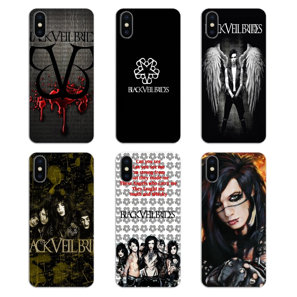 Black Veil Brides For iPhone XS Max XR X 4 4S 5 5S 5C SE 6 6S 7 8 Plus Samsung Galaxy J1 J3 J5 J7 A3 A5 Silicone Phone Cover Bag |