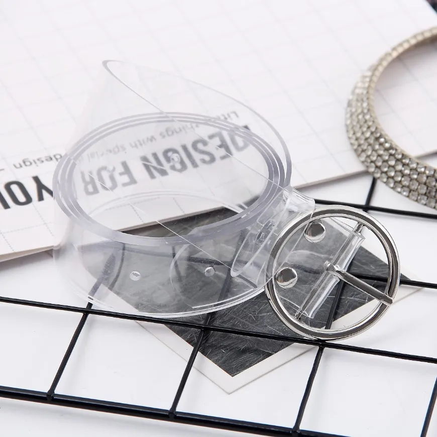Style 1 SilverRound Женский пояс на талию из смолы, прозрачный длинный ремень, платье, пояс, пояс с пряжкой в виде сердца, Cinturon Mujer Cinturone Para Hombre, кожаный ремень - Цвет: Style 1 SilverRound