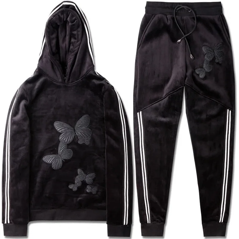 2 модели 2017 Зима полиэстер комплект для досуга Вышивка свитер Наборы Мужские