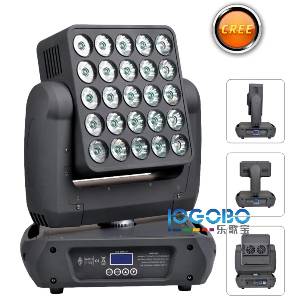 Быстрая доставка 25x12 Вт движущаяся головка матричный свет RGBW 4 в 1 светодиодный