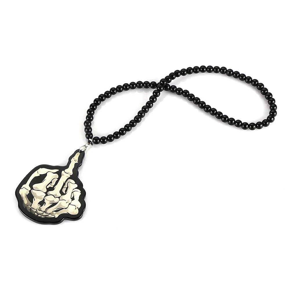 Car Pendant Acrylic Skeleton Hand Bones JDM Rear View Mirror Charms