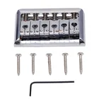 Хромированная Серебристая 6-струнная электрическая гитара с фиксированным жестким хвостовым мостом, регулируемая высота