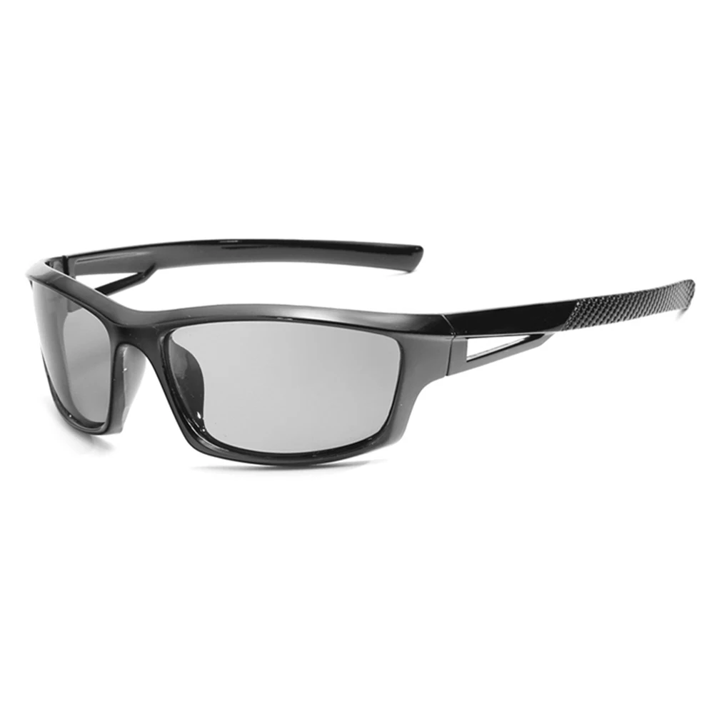 SSKP0080 BrightBlack Фотохромные солнцезащитные очки, мужские поляризованные очки для вождения, велоспорта, пешего туризма, хамелеон, солнцезащитные очки, мужские очки, UV400, Gafas De Sol - Цвет: SSKP0080 BrightBlack