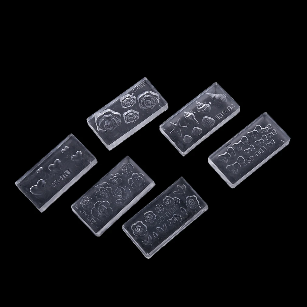 Новое поступление модных ногтей 3D Хрустальные резьбовые художественные
