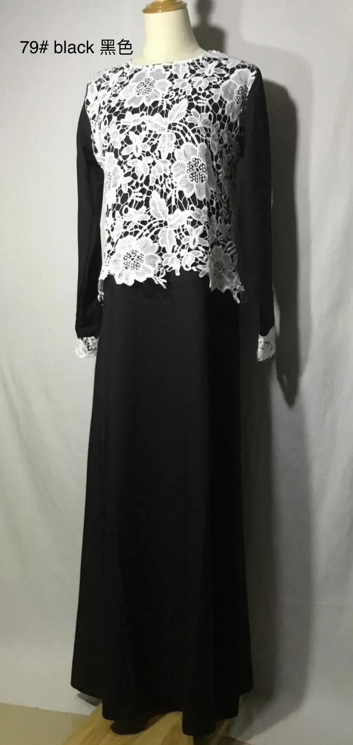 Женское кружевное платье с длинным рукавом Abayas Caftan арабское турецкое дубайское
