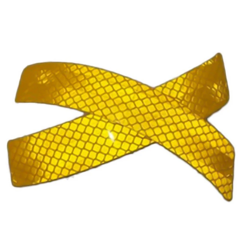 Yellow 2 шт./лот автомобильный бампер Светоотражающие предупреждающие полосы наклейки Авто Аксессуары Отражатель наклейки для автомобиля Стайлинг - Цвет: Yellow