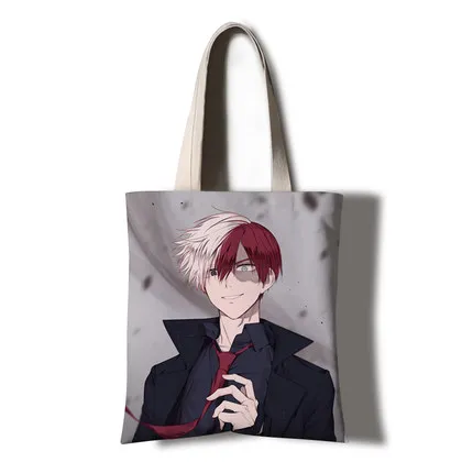 My Hero Academy Todoroki Shoto Женская Холщовая Сумка через плечо сумки для женщин сумки-мессенджеры школьный Handba - Цвет: 21
