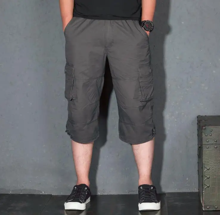 2019 High Quality Mens Cotton Short Multi Pocket Military Men Cargo Pants Baggy Hot Breeches Shorts | Мужская одежда