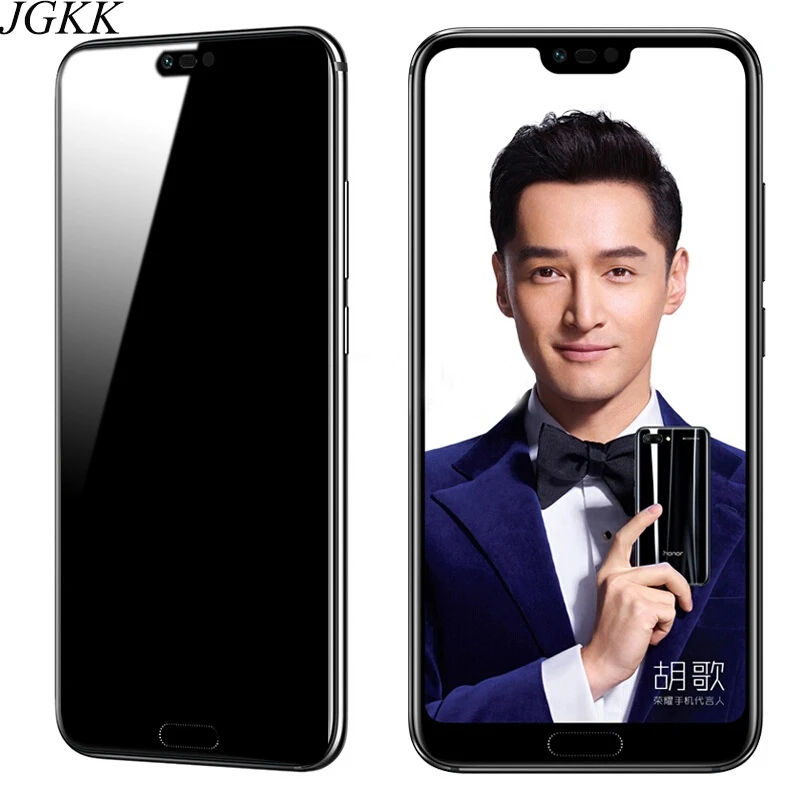 JGKK Защита экрана для huawei Honor 10 черное анти шпионское закаленное стекло шпионская