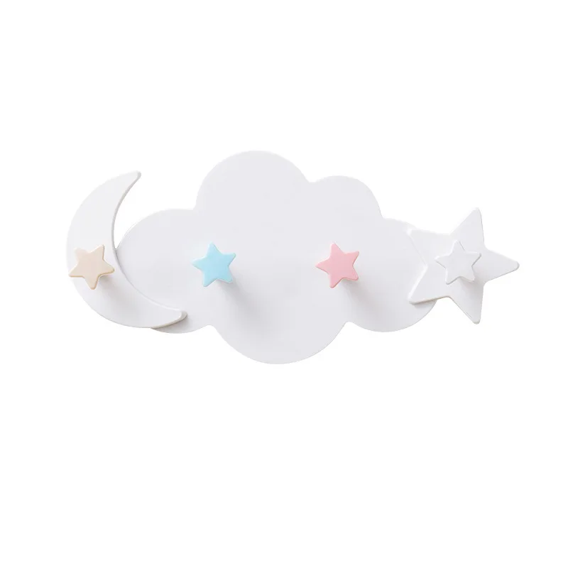 Cloud Star Moon Viscose Hook Wall Hanging Door Back Clothes Bathroom Moisture Proof Multi Functional Home Organizer | Дом и сад