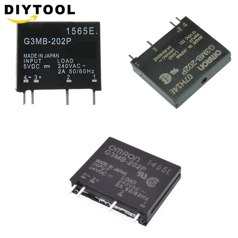 

Relay Module G3MB-202P G3MB 202P DC-AC PCB SSR In 5V 12V 14VDC Out 240V AC 2A Solid State Relay Module