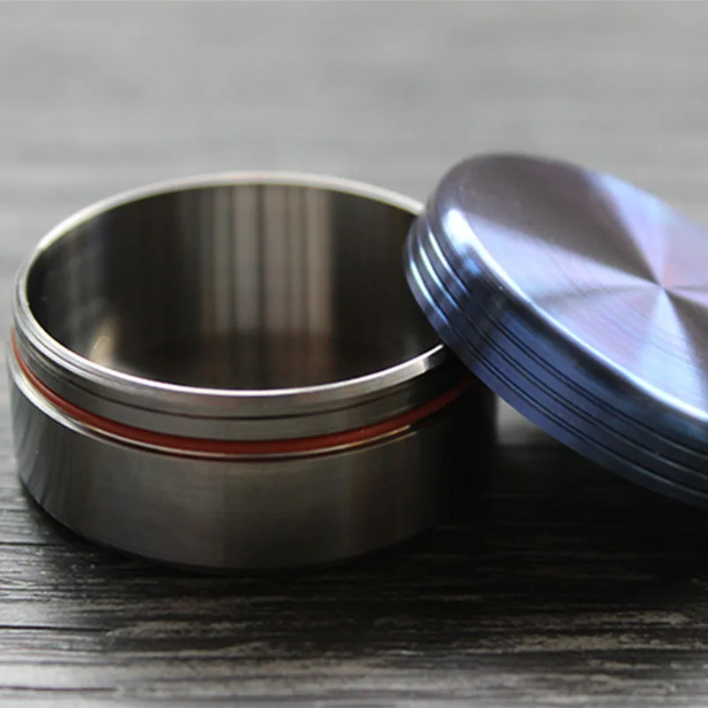 EDC Tiartisan круглый водонепроницаемый контейнер для хранения таблеток, титановая коробка, Экологически чистая Водонепроницаемая коробка, Сверхлегкий портативный титановый чехол, контейнер - Цвет: 1pcs