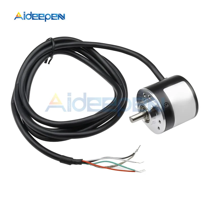 DC 5 V-24 V 360 600 импульсный инкрементный оптический поворотный кодер AB двухфазный муфты 6 импульсный дополнительный Силовые транзисторы NPN выход открытого сборника