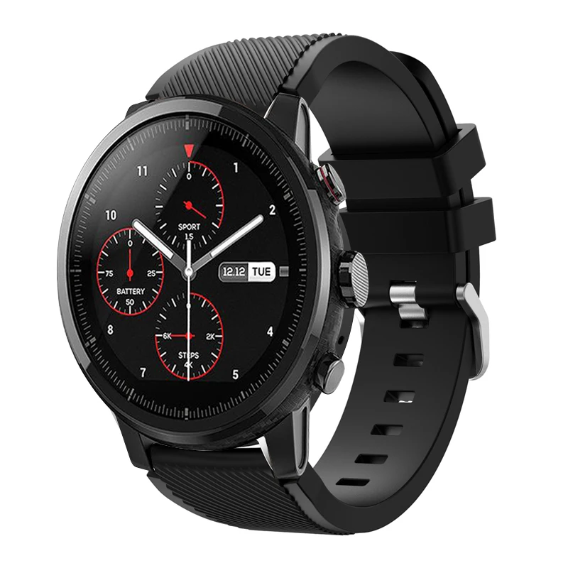 22 мм спортивные часы из мягкого силикагеля ремешок для Huami Amazfit Stratos Смарт-часы для Amazfit Pace Stratos 2/2S ремешки Браслет