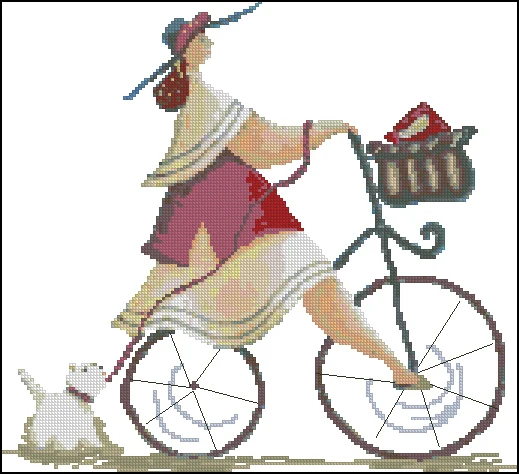 Kit de punto de cruz para montar en bicicleta, calidad superior, bonito y divertido, Envío Gratis
