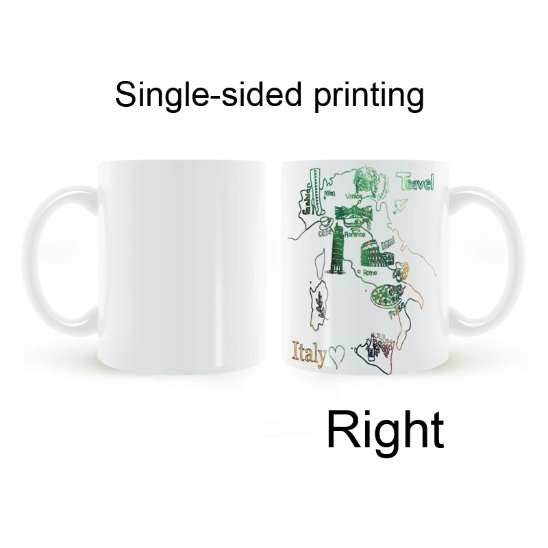 Италия карта путешествия Рим Милан Венеция Кружка Кофе Молоко керамика
